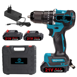 Taladro Inalámbrico de 13 mm, Taladro Manual sin Escobillas de Cobre Puro, 2 Baterías, 1 Cargador, Máquina Perforadora de 21 V y 60 N.m - Product Image 2