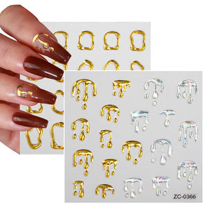 <span class=keywords><strong>Pop</strong></span> Finger – autocollants de vernis à ongles personnalisés 5D, marque de styliste, en gros, <span class=keywords><strong>papillon</strong></span> bleu et fleurs, décalcomanies d'art d'ongles, feuille d'aluminium - Product Image 6