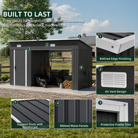Abri de jardin métallique 6x8 pieds avec revêtement en poudre, abri pour vélos extérieur, abri de jardin incliné pour propriétés commerciales, vente en gros Australie