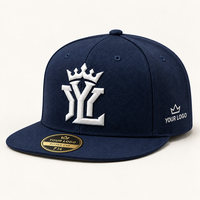 Casquettes de baseball à visière plate sur mesure pour articles promotionnels d'équipe, logo brodé en 3D, dos fermé, vente en gros de casquettes de sport en vrac