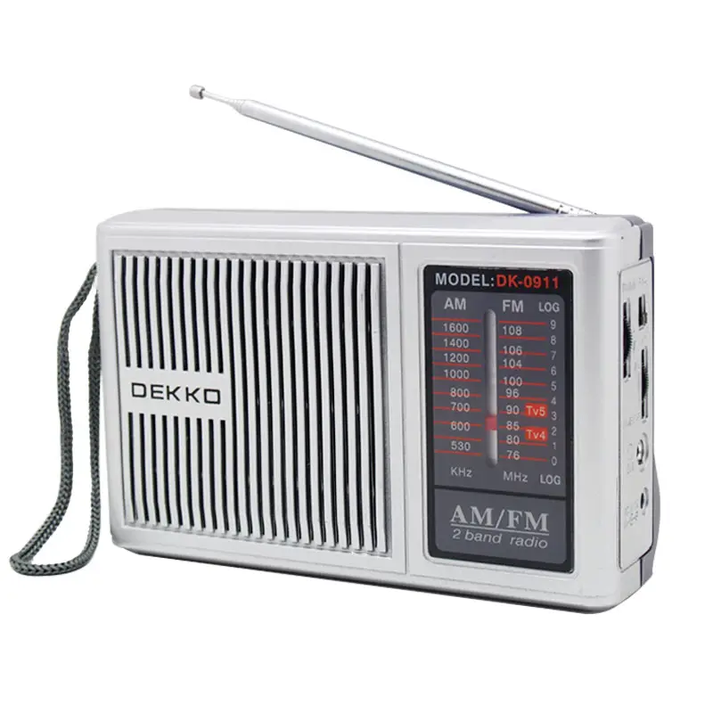High power portable am fm radio with antenna