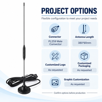 Antenne radio mobile UHF FEIYIXUN 400-470 MHz avec base magnétique et connecteur PL259, gain 7dBi, 50 ohms pour communication véhicule