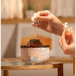 Mới nâng cấp dung nham núi lửa phun trào hiệu ứng khuếch tán hương thơm 560ml màu xanh đỏ ngọn lửa sương mù và sứa sương mù Máy tạo độ ẩm không khí - Product Image 5