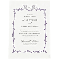 Cartes d'invitation de mariage personnalisées - Cartes de vœux élégantes en papier artistique, impression numérique, pelliculage, monogramme personnalisé