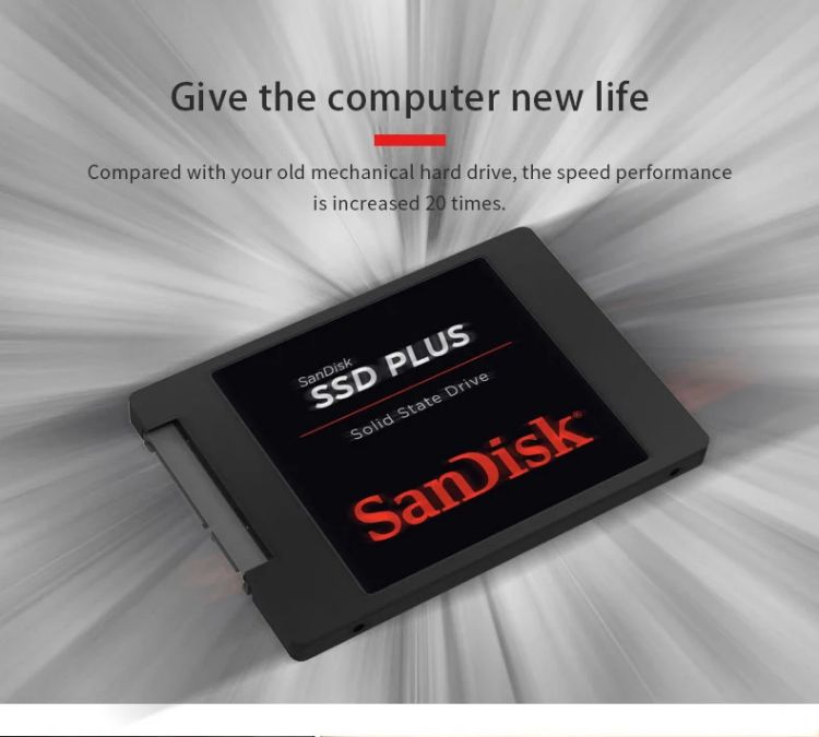 Sandisk SSD Plus 1TB - Highspeed Solid State Drive