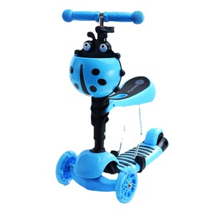 Scooter musical 3 en 1 para bebés con asiento de altura ajustable para niños de 1 a 6 años, diseño de mariquita rosa - Product Image 5