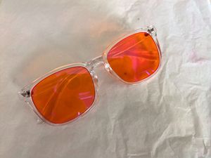 Uyku Lensleri Gözlükleri Mavi Işığı Engelleyen Pirinç Çivi Çerçeveli Gözlükler Turuncu Kırmızı Anti Radyasyon korumalı Gözlükler - Product Image 3