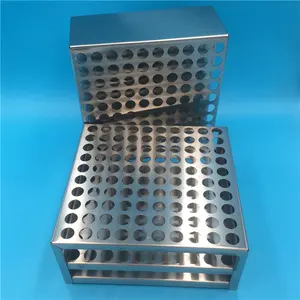 Le attrezzature di laboratorio personalizzano gli scaffali della provetta dell'acciaio inossidabile del metallo