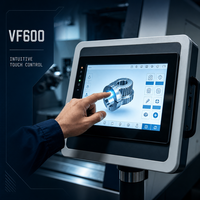 Centre d'usinage vertical CNC haute vitesse DL VF600, machine de fraisage VMC pour la découpe de pièces métalliques légères