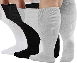 Calcetines Anchos de Bambú para Diabéticos, Antideslizantes, Antibacterianos, con Suela Gruesa, Ajuste Holgado, Sin Compresión - Product Image 1