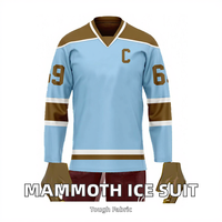 Combinaison d'entraînement de hockey sur glace personnalisable Mammoth, nouveau standard, maillot français Wilderness, broderie feuille d'érable, 100% polyester