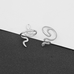 2026 New Simple Niche Design Stainless Steel Snake Shaped <b>Ring</b> Personalized Exaggerated Unisex's <b>Rings</b> Wholesale Jewelry Trendy - Product Image 4