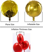 Ensemble en gros de ballons en feuille d'aluminium de 18 pouces, version brillante, joyeux anniversaire, forme ronde, jouets gonflables à l'hélium pour la décoration de fête