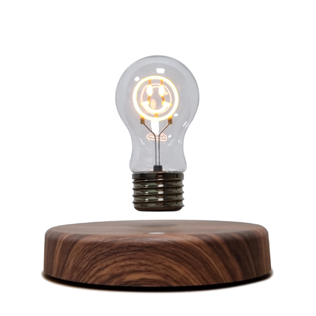 New ABS Plug-In Home Floating Magnetic Levitating Smile Shape Light Bulb Factory Price Hot Selling