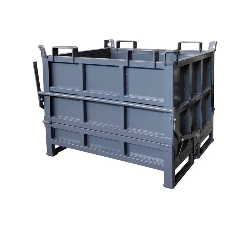 Galvanized Metal Steel Storage Box Warehouse storage equipment stackable folding metal cage container