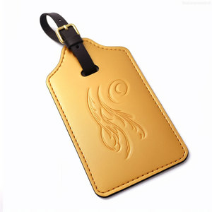 Trip Airport Flight Travel Gifts Custom logo Embossed PU Vegan Leather Luggage Travel Tag - Product Image 6