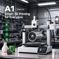 Imprimante 3D Bamboolab A1 Mini Combo Nouvelle, de bureau, domestique, FDM, entièrement automatique, nivellement automatique, multicolore, haute vitesse, WiFi, 1 an de garantie, PLA