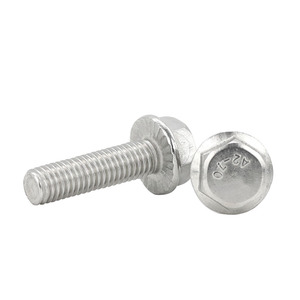M4-M12 Fastener SS304 316 Thép Không Gỉ Hex Mặt Bích Bu Lông Hex Đầu ANSI/DIN Tiêu Chuẩn Đồng Bằng Kết Thúc Cho Ngành Công Nghiệp - Product Image 1