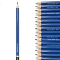 Venta al por Mayor de Lápices Surwin Escolares a Precio Económico, Personalizados de Fábrica, Hexagonales de 7 Pulgadas para Niños, HB 2B, Azules con Punta Negra