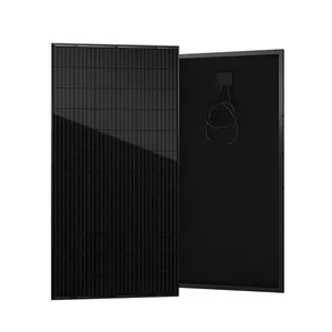 Rotterdam stock 450w all black mono solar power panel 182mm full screen 460w photovolta panel solar price