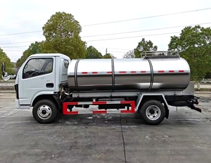 Camión de transporte de leche de oveja de acero inoxidable de grado alimenticio Dongfeng RHD y LHD para el transporte y venta de leche de cabra en fábricas lecheras - Product Image 6