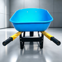 Brouette de chantier professionnelle 400 lbs (180 kg) – Chariot à béton robuste pour la construction avec plateau en acier 100 L – OEM