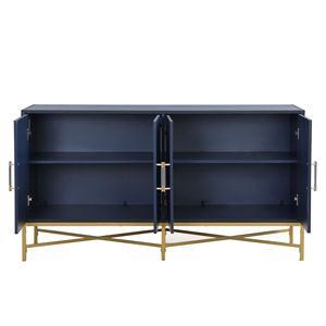 DB U_STYLE Four-Door <b>Sideboard</b> for Living Rooms and Entrances Distinctive <b>Metal</b> and Cross-Leg Design - Product Image 4