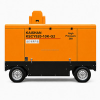 Compresseur d'air à vis diesel portable Kaishan KSCY920-10 avec moteur refroidi par air 918CFM/145PSI pour projets de construction