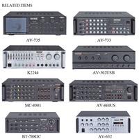 Amplificateur audio domestique stéréo Philippines 30W 2 canaux avec amplificateur de puissance professionnel USB SD FM BT