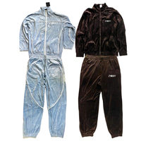 Fabricant de vêtements personnalisé hiver haute qualité 3m velours réfléchissant vestes pantalon deux pièces velours survêtement hommes Jogging costume