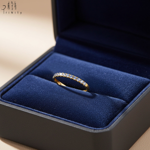 Tremendous Quality Hand <b>Crafted</b> Fine Jewelry 18K Solid Yellow Gold Natural Blue Sapphire Stackable <b>Ring</b> Jewelry For Women Gift - Product Image 6