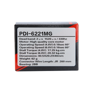 Motor Digital PDI-6221MG de 20 KG con Engranajes Metálicos Estándar de Alto Torque, Resistente a Impactos, Piezas RC para Accesorios de Modelos de Coches - Product Image 6