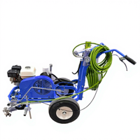 Pistolet pulvérisateur automatique à poussée manuelle, machine à peinture à froid à moteur hydraulique pour marquage routier avec haute efficacité