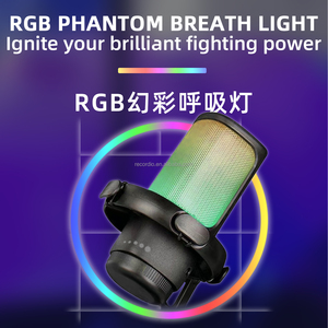 Micrófono de Condensador USB con Cable, Iluminación RGB, Ligero, Listo para Usar, para Grabación en Computadora, Transmisión en Vivo desde Teléfono Móvil - Product Image 5