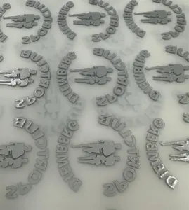 Personalizzato riciclabile silicone trasferimento di calore logo 3d etichetta adesiva ferro su trasferimento per il panno