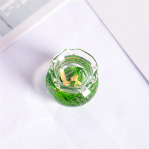 Dollhouse Miniature 1:12 Food Play Accessory Diy <b>Goldfish</b> <b>Bowl</b> Toy for Home Model Simulation Mini Glass <b>Bowl</b> for Doll House - Product Image 6