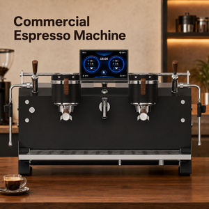 Machine à expresso commerciale AT2-2, 2 groupes, semi-automatique, avec pompe rotative et écran de 7,0 pouces, expresso commercial - Product Image 4