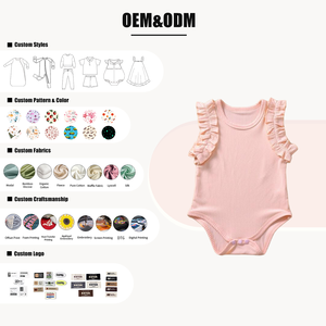 Bambino Tutina 100% Cotone Personalizzato di Stampa Delle Ragazze Dei Vestiti Del Bambino Dei Ragazzi Dei Pagliaccetti con Maniche Corte - Product Image 4