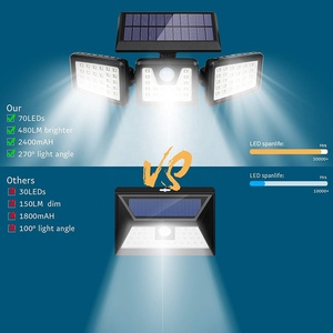 Vertak IP65 Waterproof Home Solar <strong>Security</strong> <strong>Lights</strong> Motion Outdoor Led Solar <strong>Security</strong> Wall <strong>Light</strong> - Product Image 5