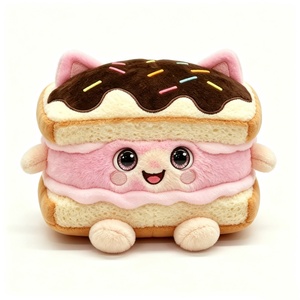 Peluche personnalisée en forme de toast pour chat, peluche en forme de sandwich, peluche en forme de pain, peluche animale en forme de chat, peluche en forme de dessert de boulangerie - Product Image 2