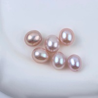 Perles de culture d'eau douce multicolores en forme de goutte 7-8mm AAA, lustre brillant, perles lâches à demi-trou de 0,9mm, rose/violet pour bracelet et boucles d'oreilles