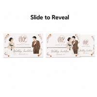 Invitaciones de Boda de Lujo con Estampado en Relieve Personalizado, Tarjetas de Papel Minimalistas con Diseño Recortado, Impresión Exquisita de Nombre y Fecha Personalizados