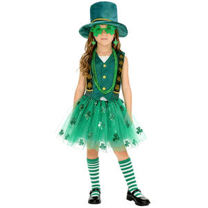 Festival <strong>St</strong> <strong>Patricks</strong> <strong>Day</strong> Party Girls Irish Leprechaun Green Fancy <strong>Dress</strong> Outfit Costume SPDG-001 - Product Image 1