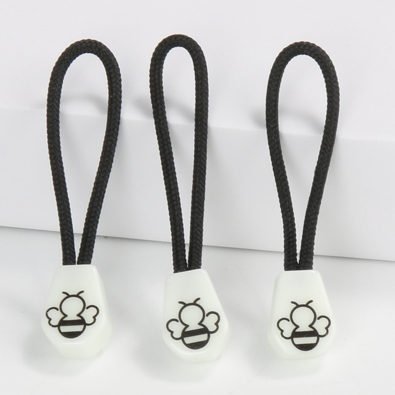 Экологичная Светоотражающая пластиковая молния со шнурком, съемник молнии из ПВХ для багажа