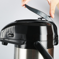 Corps en acier inoxydable à tête de poussée classique 3L isolé Thermos pompe à vide Pot distributeur Air thermique bouilloire pour Restaurant