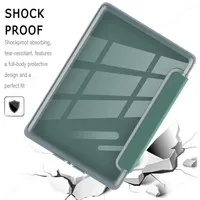 Étui de tablette en cuir PU de haute qualité pour Kindle Paperwhite 10e/11e/12e génération 658 Lite avec dos en acrylique transparent