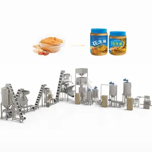 Hot Sale Automatic Continuous Groundnut Peanut Butter Making Machine Hummus Sauce Sesame Tahini Production Line