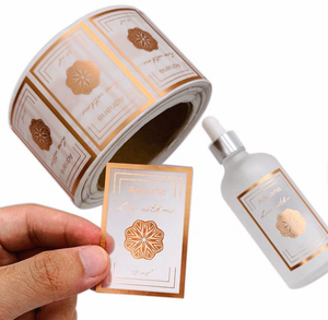 Etiquetas Autoadhesivas Personalizadas con Lámina Dorada para Botellas de Perfume de 10 ml, Resistentes al Agua y al Aceite, Calcomanías para Empaquetado de Cosméticos - Product Image 3