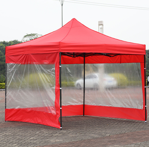 PIXINGKE Tente <span class=keywords><strong>de</strong></span> réception pliable <span class=keywords><strong>3x3</strong></span> avec parois transparentes, tissu 600D imperméable et anti-UV, robuste, pour salons professionnels - Product Image 4