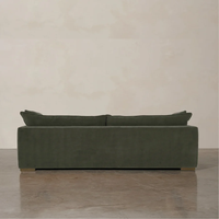 Canapé 3 places rembourré en tissu chenille et lin mélangé, moderne et doux, pour villa, salon, appartement, bureau, couleur kaki Cloud Talon